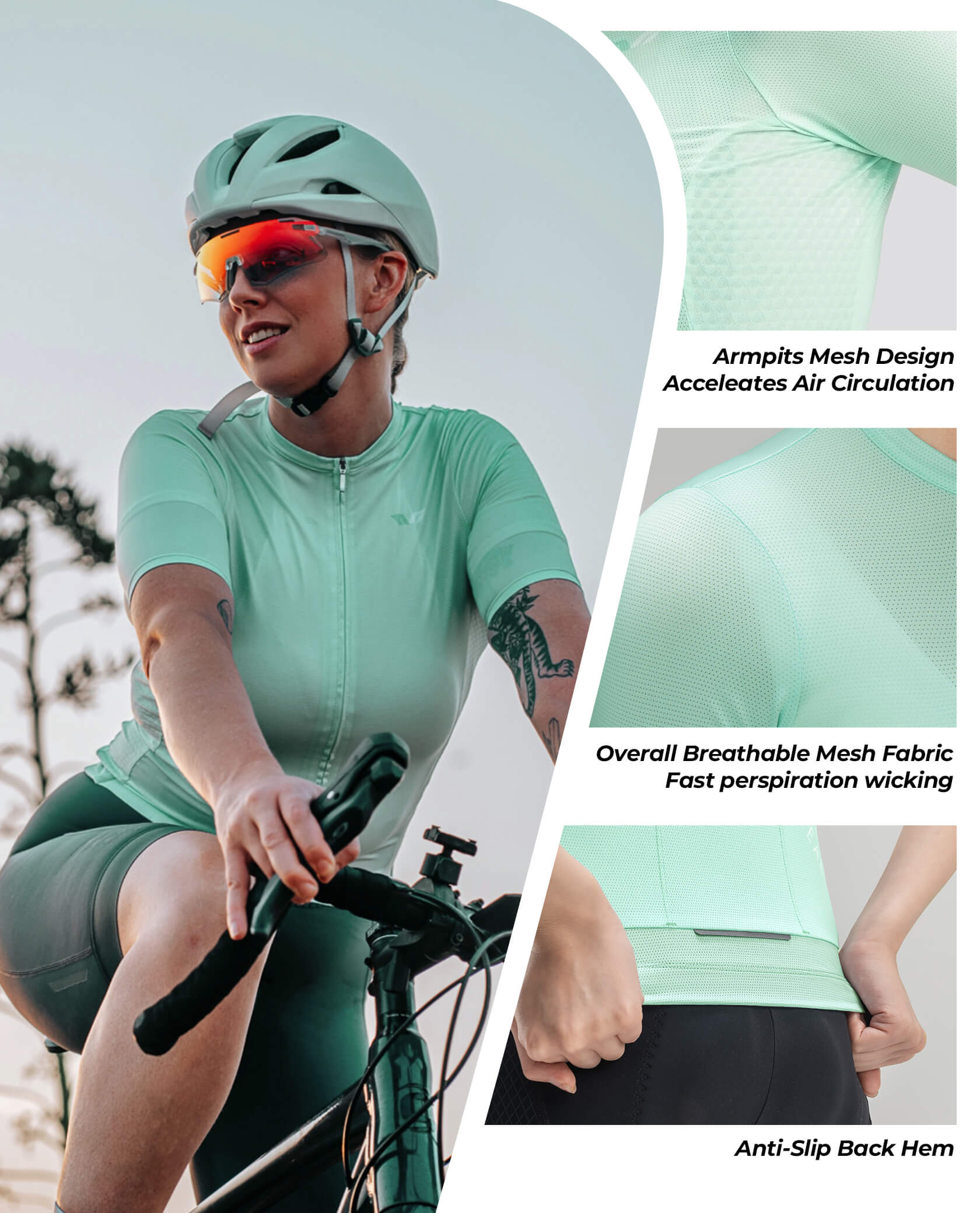 Women's TVI Solid Color Short-Sleeve Cycling Jersey - Image 11