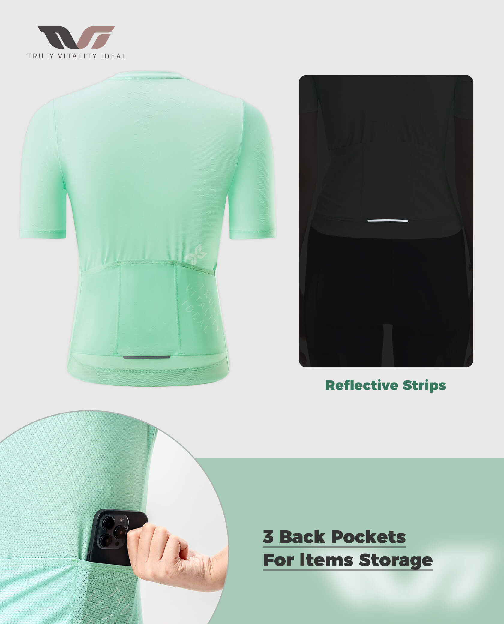 Women's TVI Solid Color Short-Sleeve Cycling Jersey - Image 13